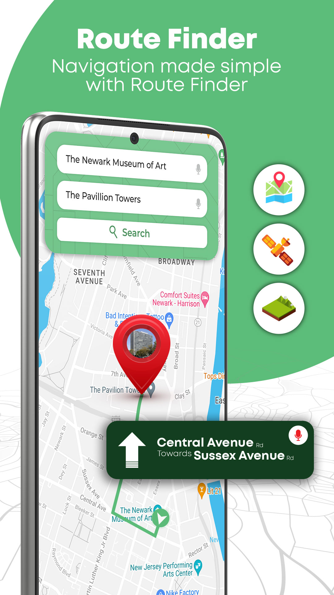اسکرین شات 1 برنامه Live GPS Satellite - Earth Map