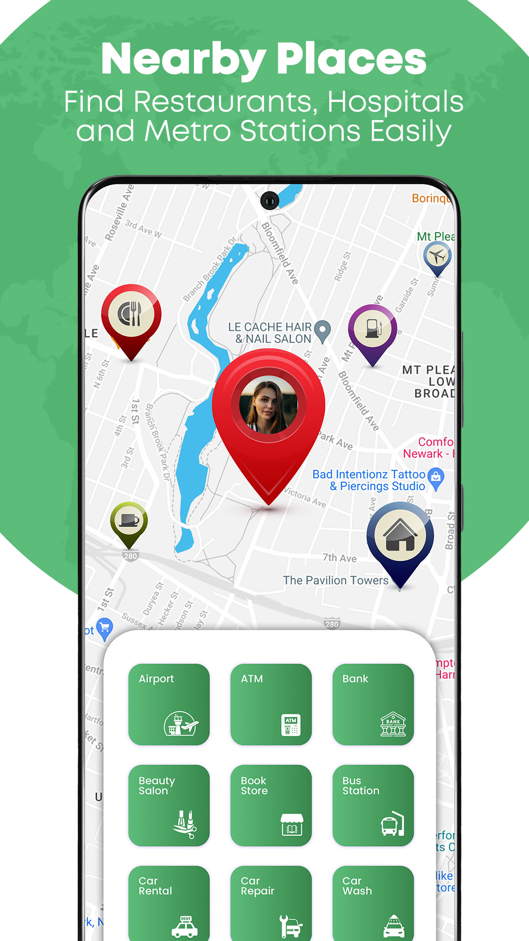 اسکرین شات 4 برنامه Live GPS Satellite - Earth Map