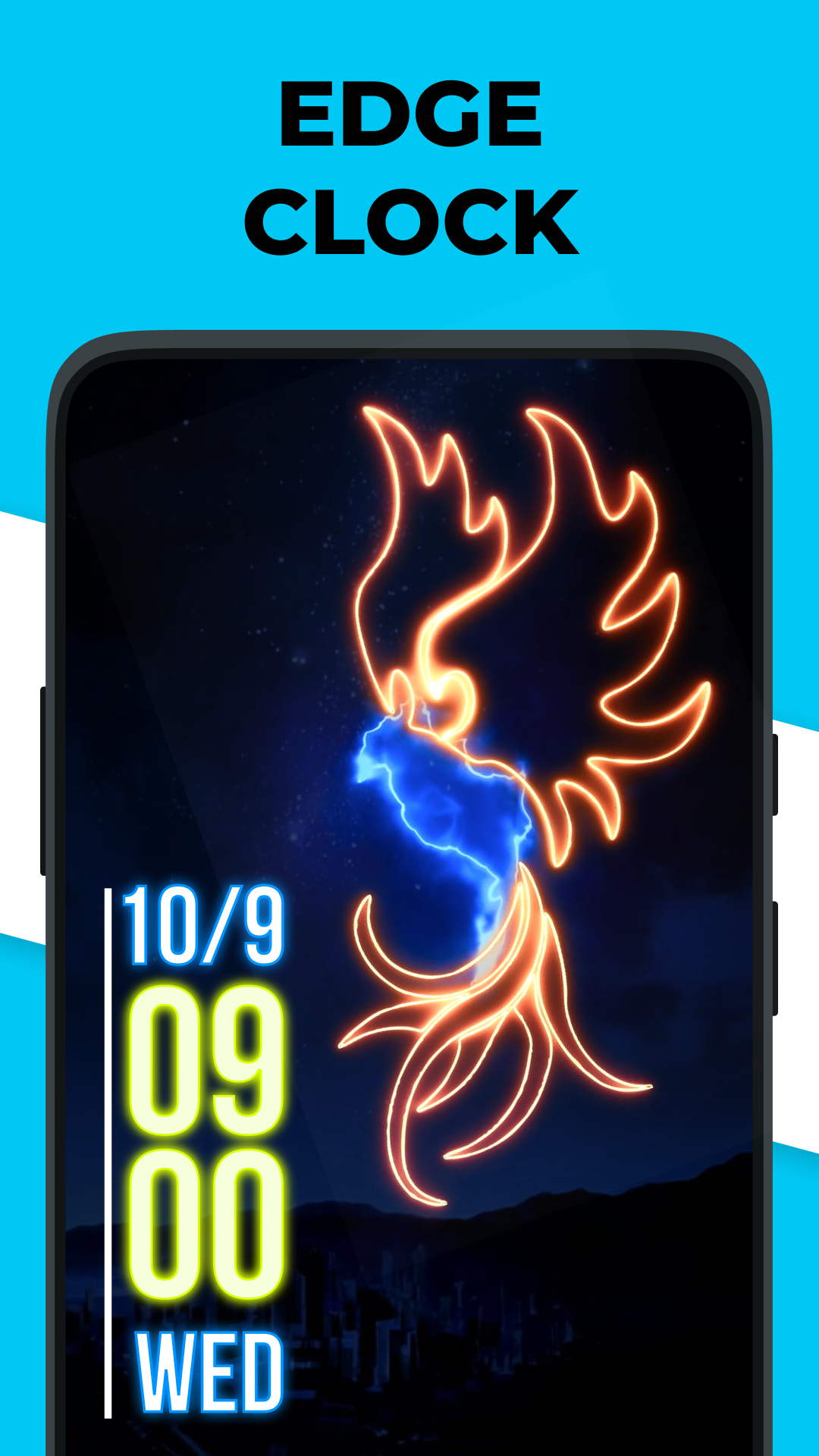 اسکرین شات 4 برنامه Live Clock wallpaper app