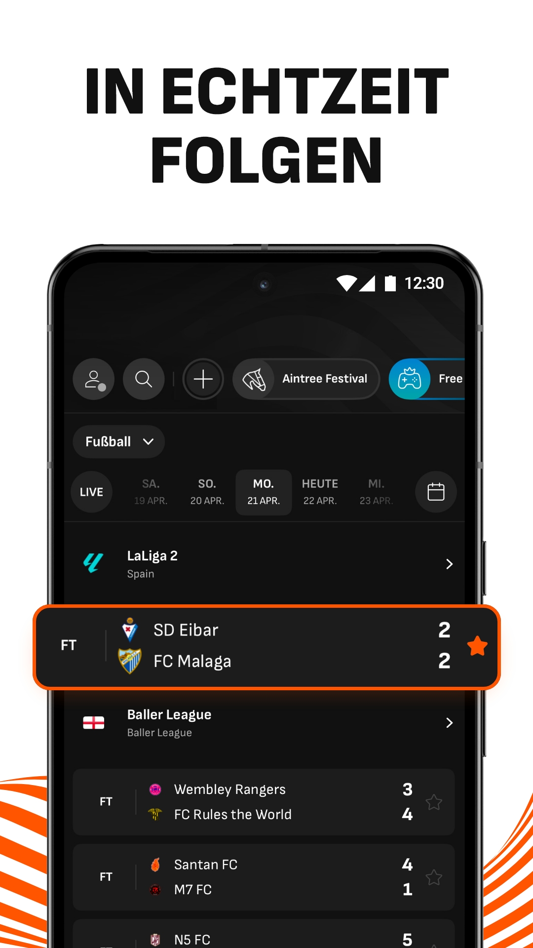 اسکرین شات 4 برنامه LiveScore Live-Sportergebnisse