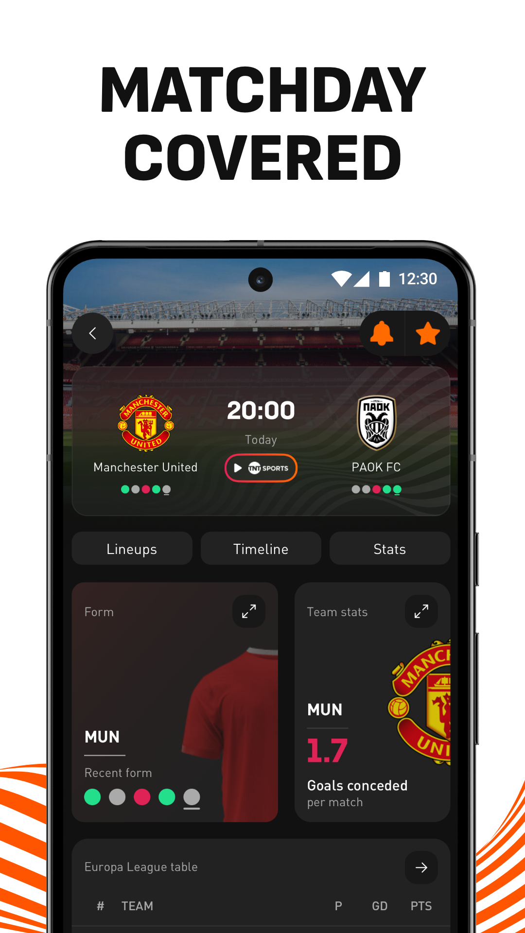 اسکرین شات 3 برنامه LiveScore: Live Sports Scores