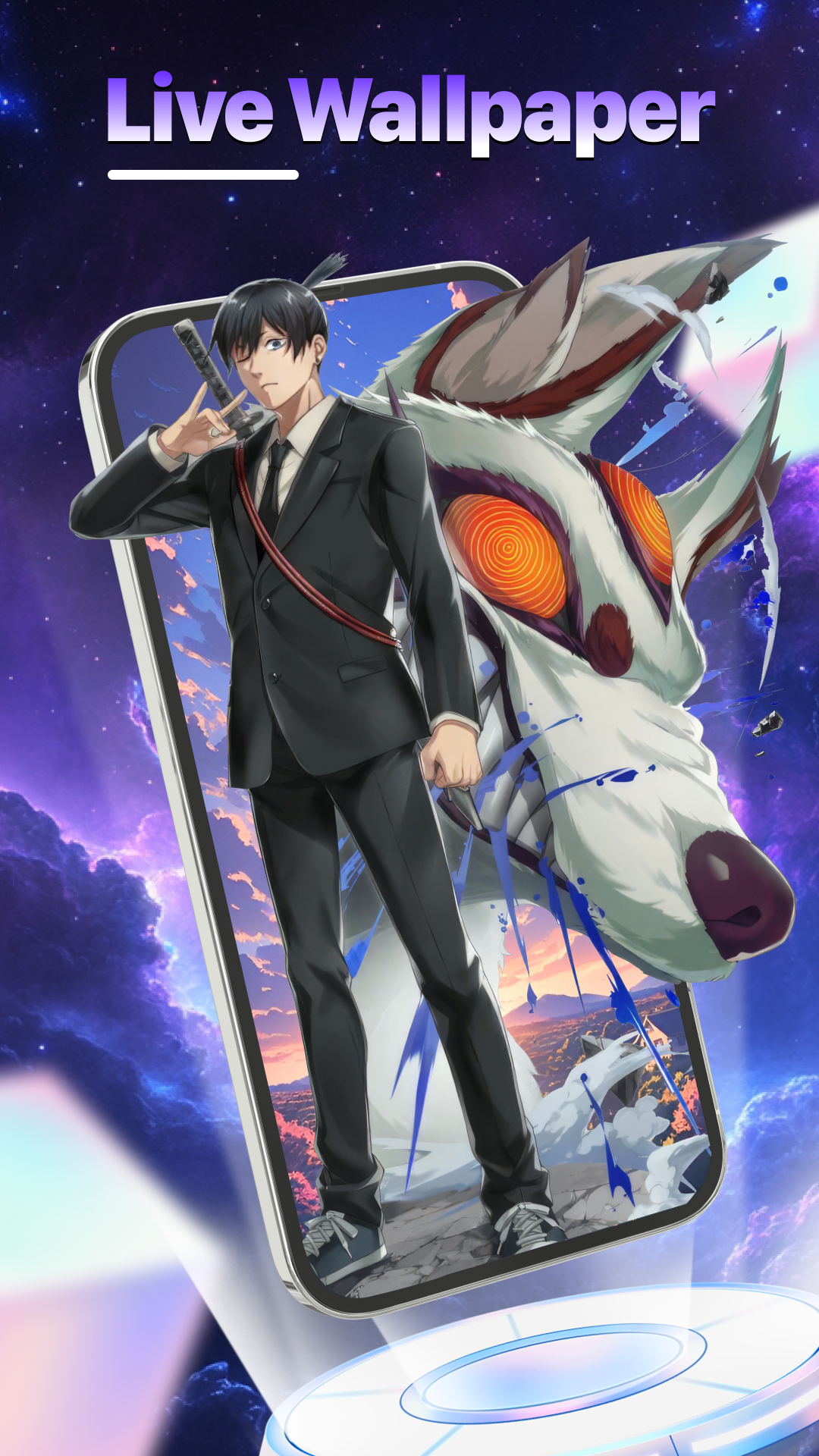 اسکرین شات 2 برنامه MAW: My 3D Anime Wallpaper