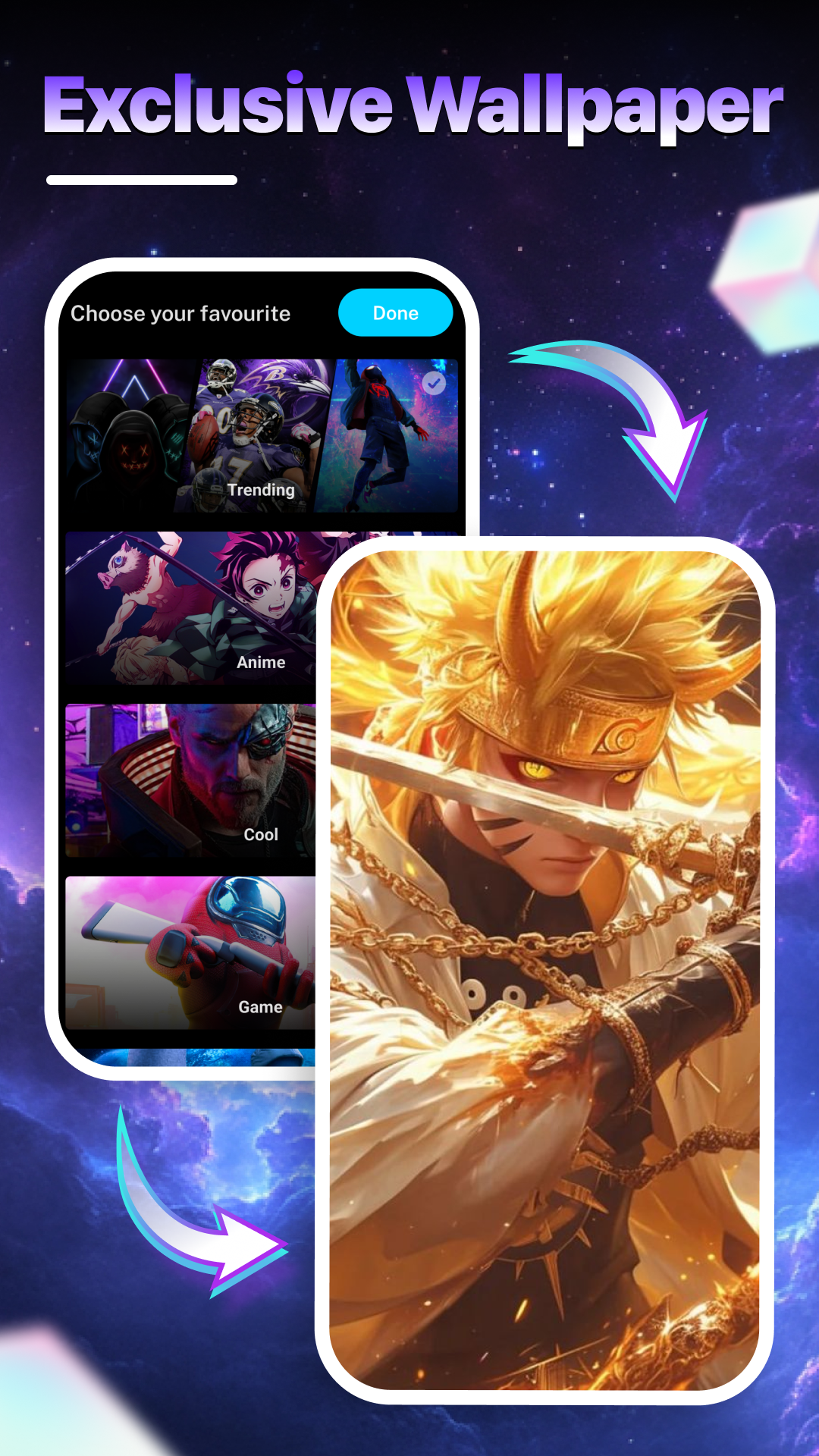 اسکرین شات 7 برنامه MAW: My 3D Anime Wallpaper