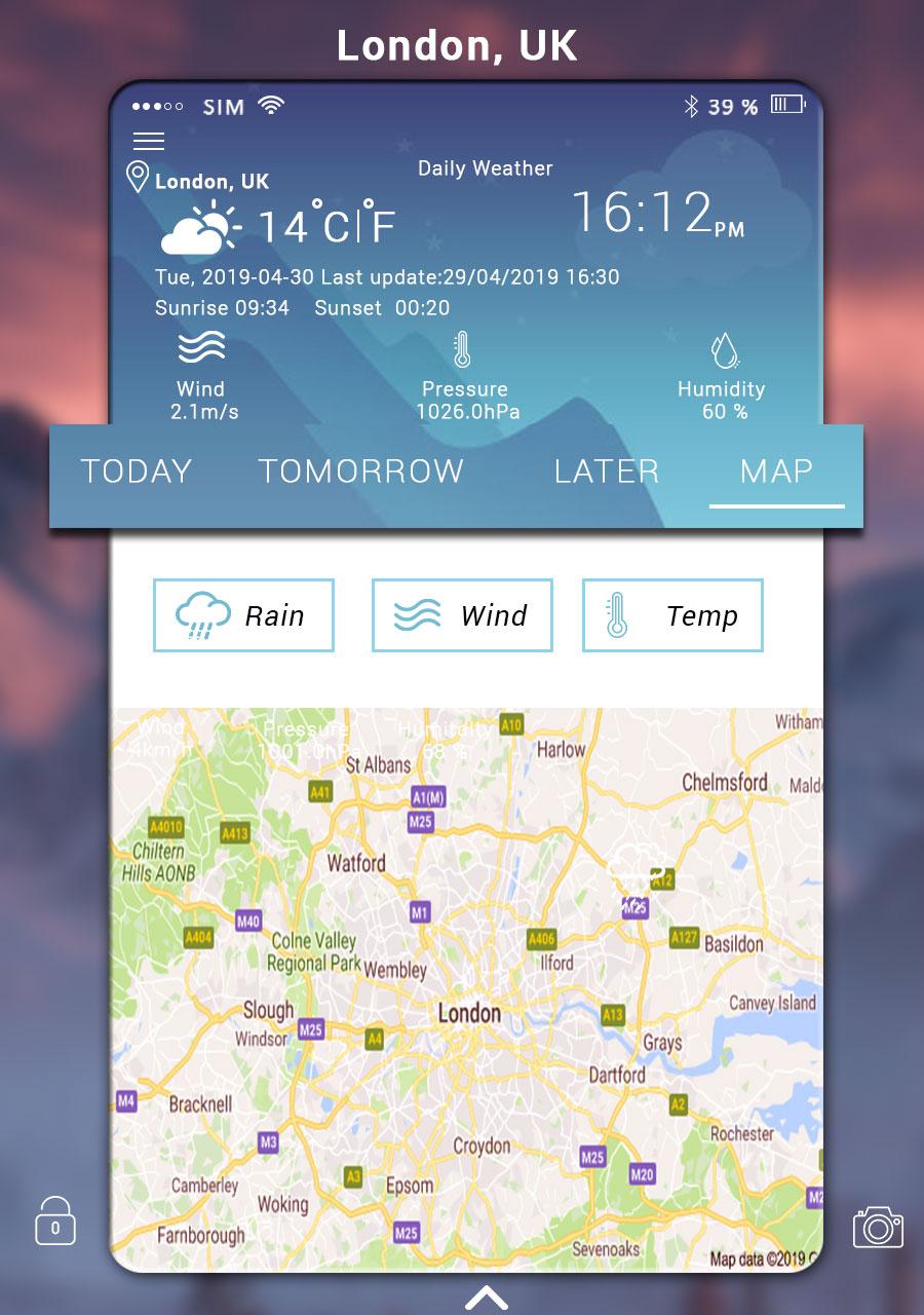 اسکرین شات 5 برنامه Weather Live Updates& Forecast
