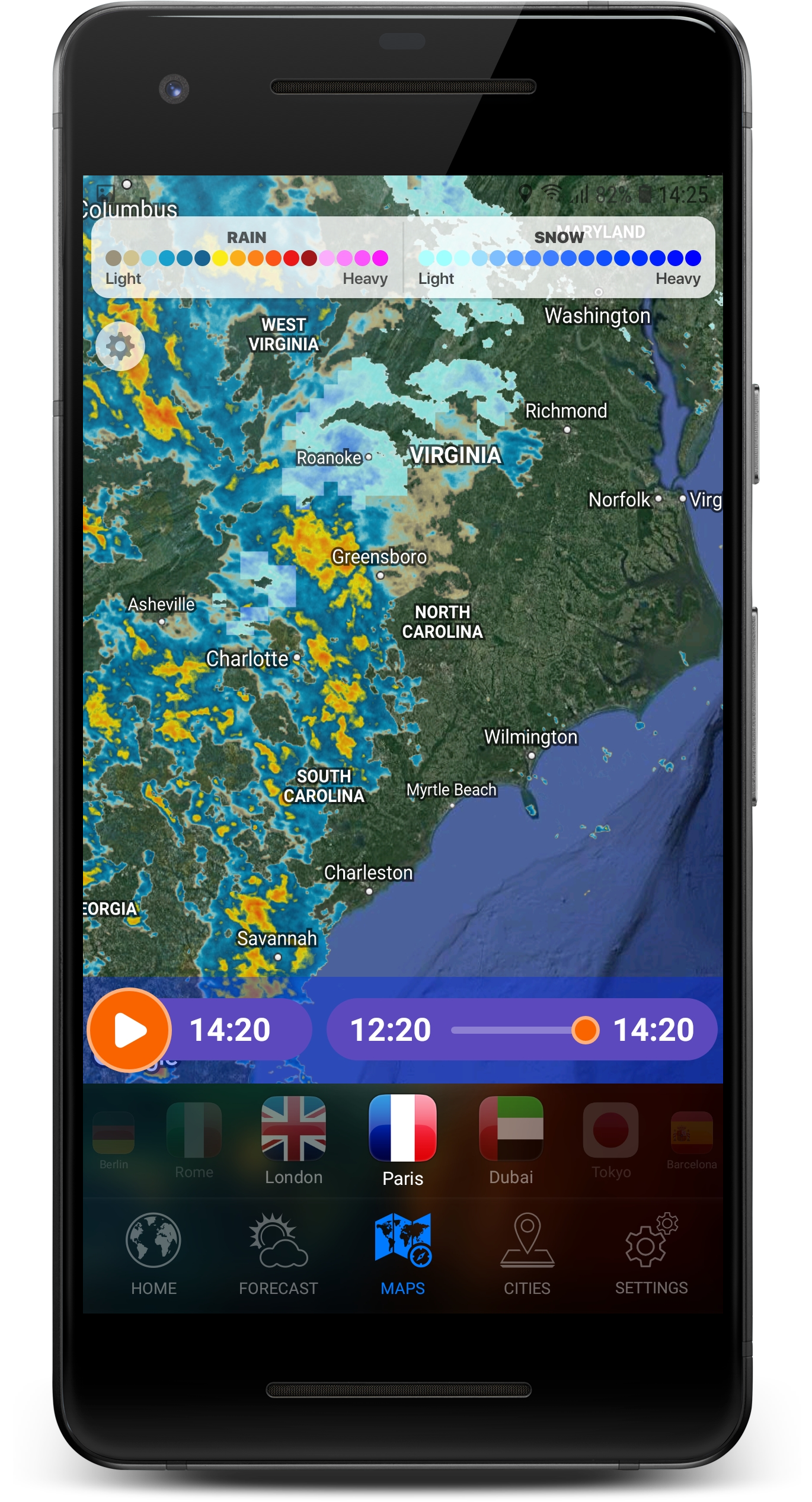 اسکرین شات 6 برنامه 3D EARTH - weather forecast