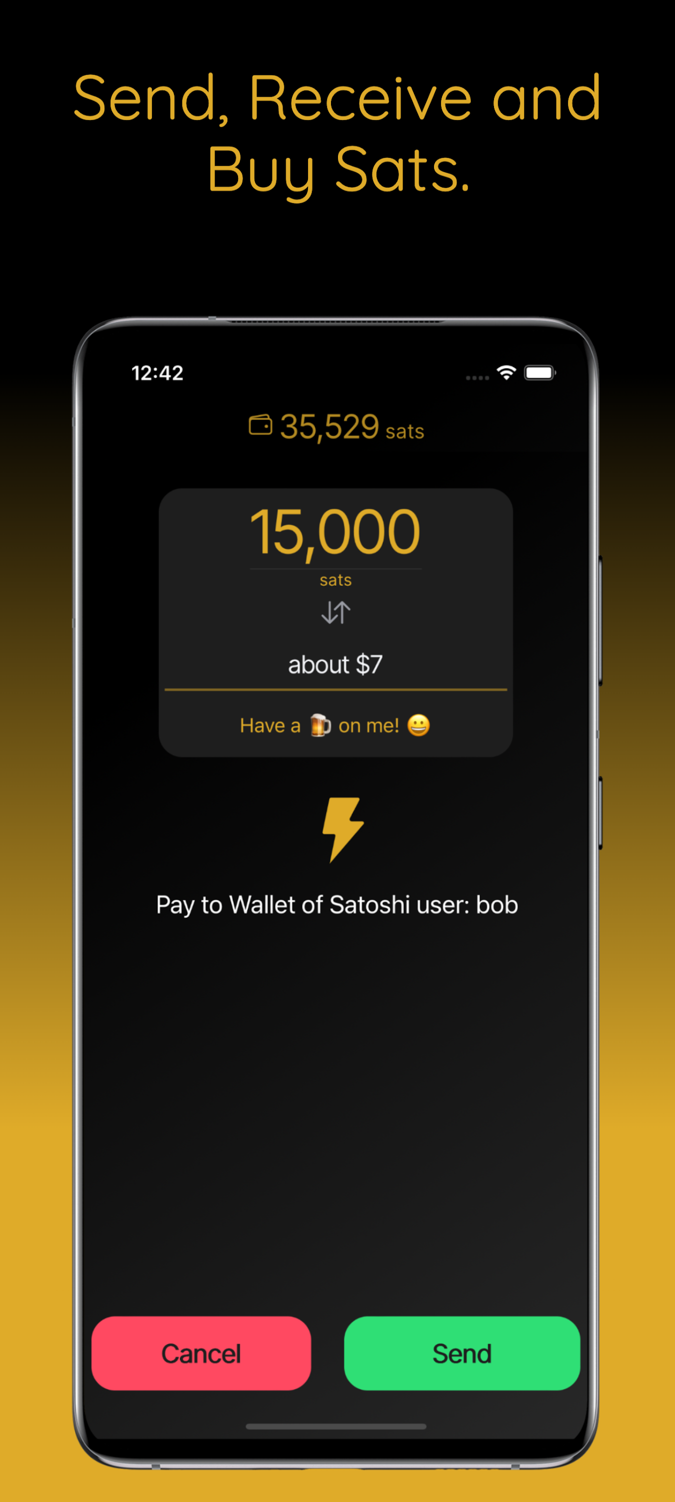 اسکرین شات 3 برنامه Wallet of Satoshi