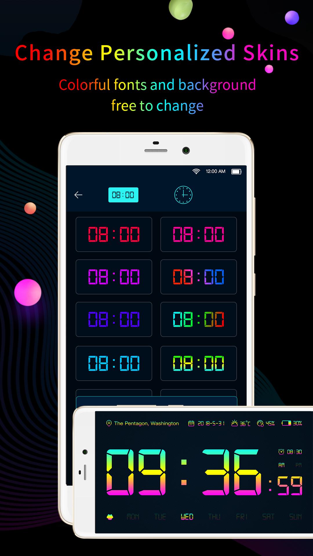 اسکرین شات 3 برنامه Digital clock widget