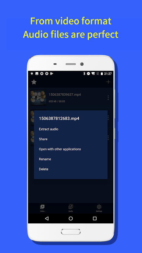 اسکرین شات 3 برنامه Audio Extractor-converter mp3