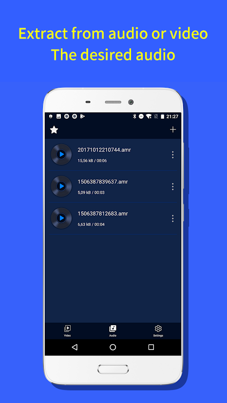 اسکرین شات 1 برنامه Audio Extractor-converter mp3