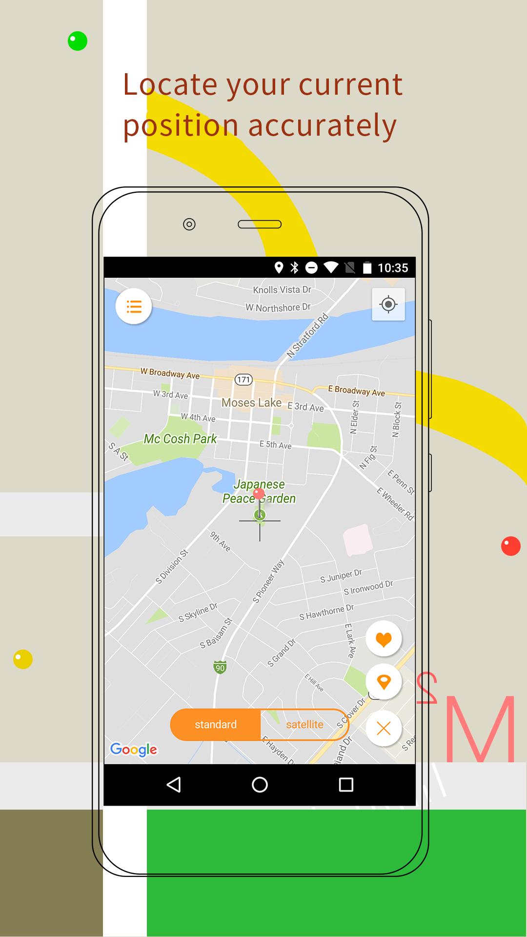 اسکرین شات 1 برنامه GPS Map Ruler-area measurement