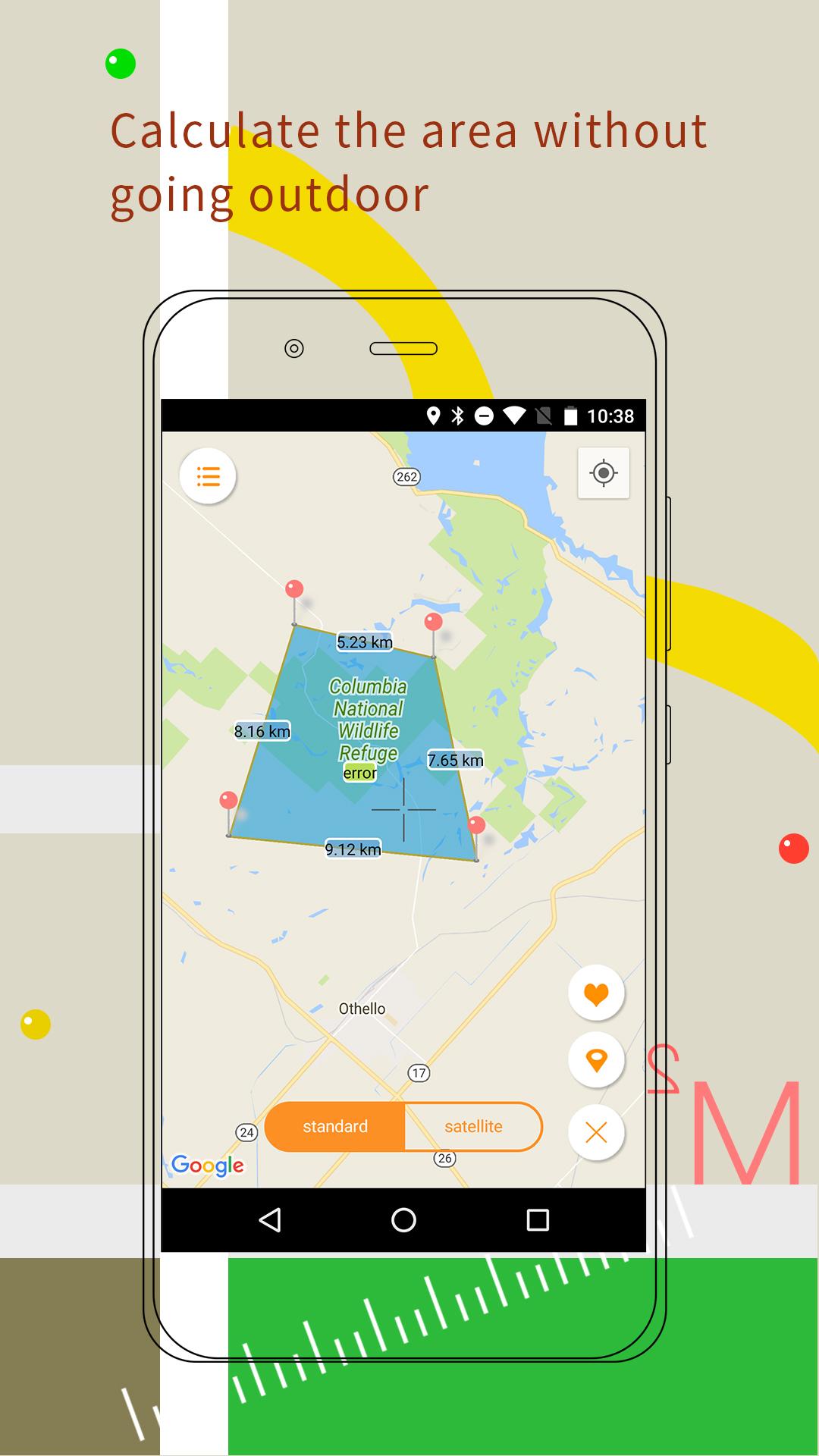 اسکرین شات 4 برنامه GPS Map Ruler-area measurement