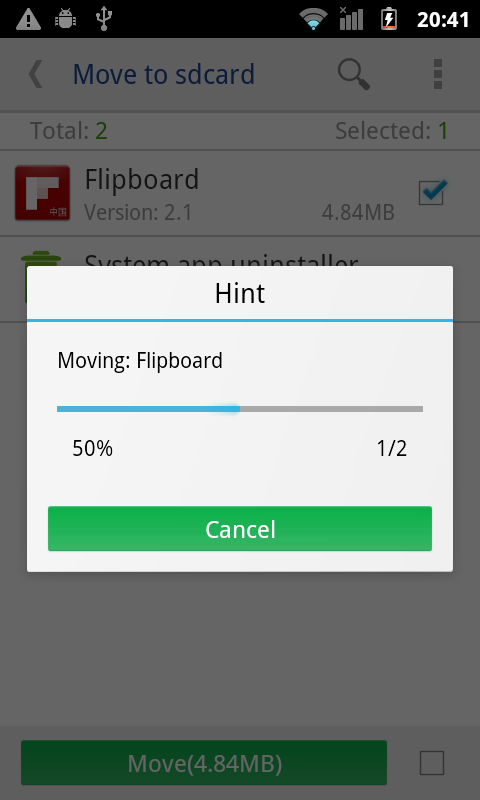 اسکرین شات 2 برنامه Move app to SD card