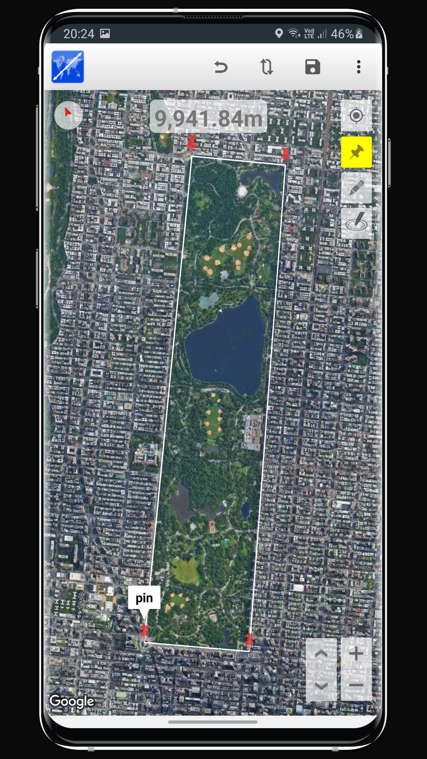 اسکرین شات 3 برنامه Maps Distance Calculator