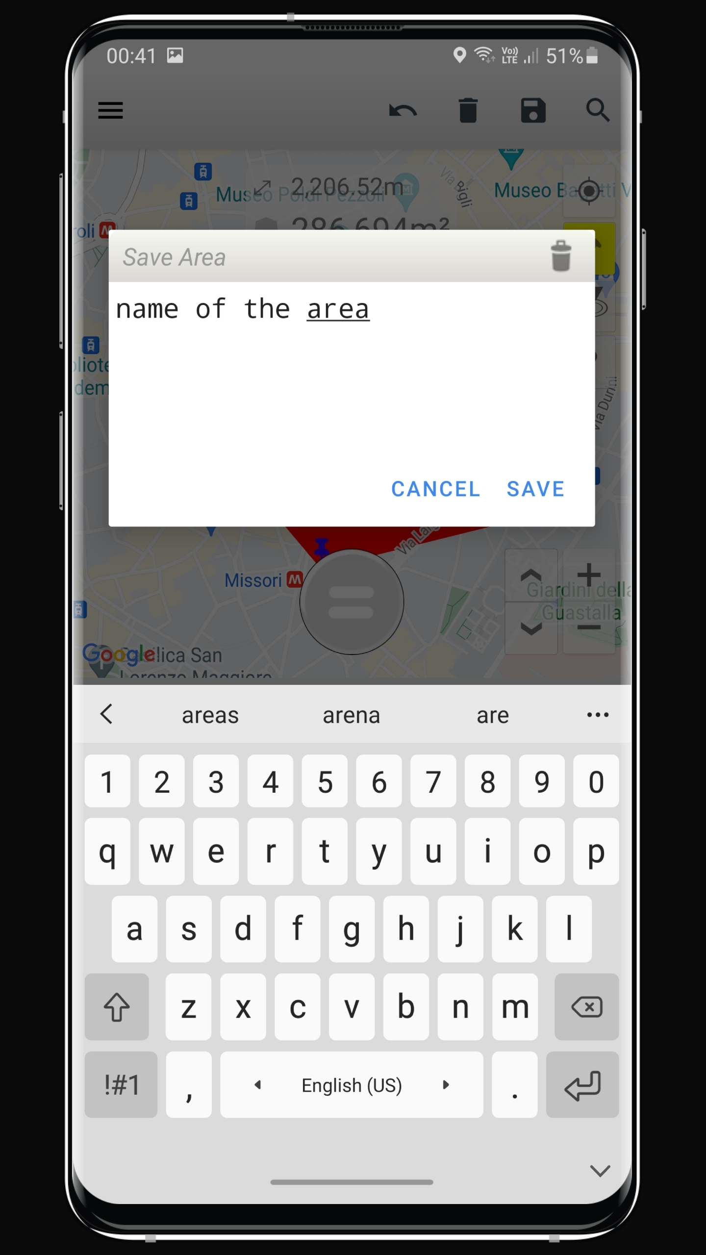 اسکرین شات 6 برنامه Maps Area Calculator