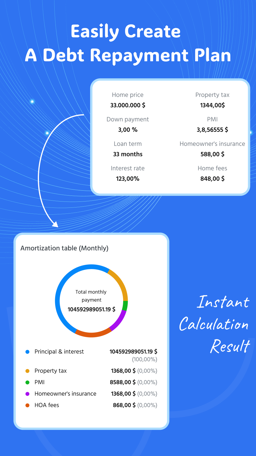 اسکرین شات 3 برنامه Auto Loan Calculator Mortgage