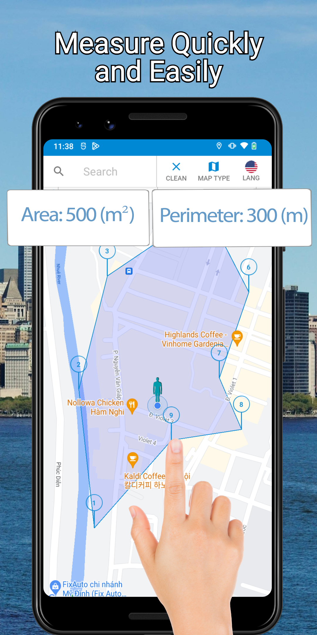 اسکرین شات 3 برنامه Area Calculator For Land