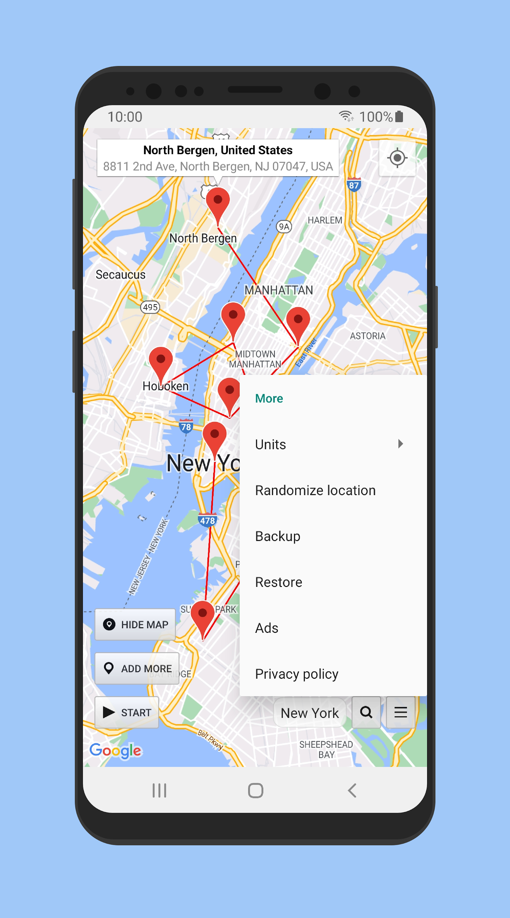 اسکرین شات 6 برنامه Location Changer - Fake GPS