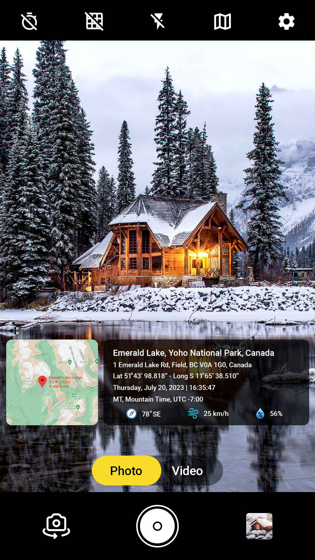 اسکرین شات 1 برنامه GPS Camera - GPS Map