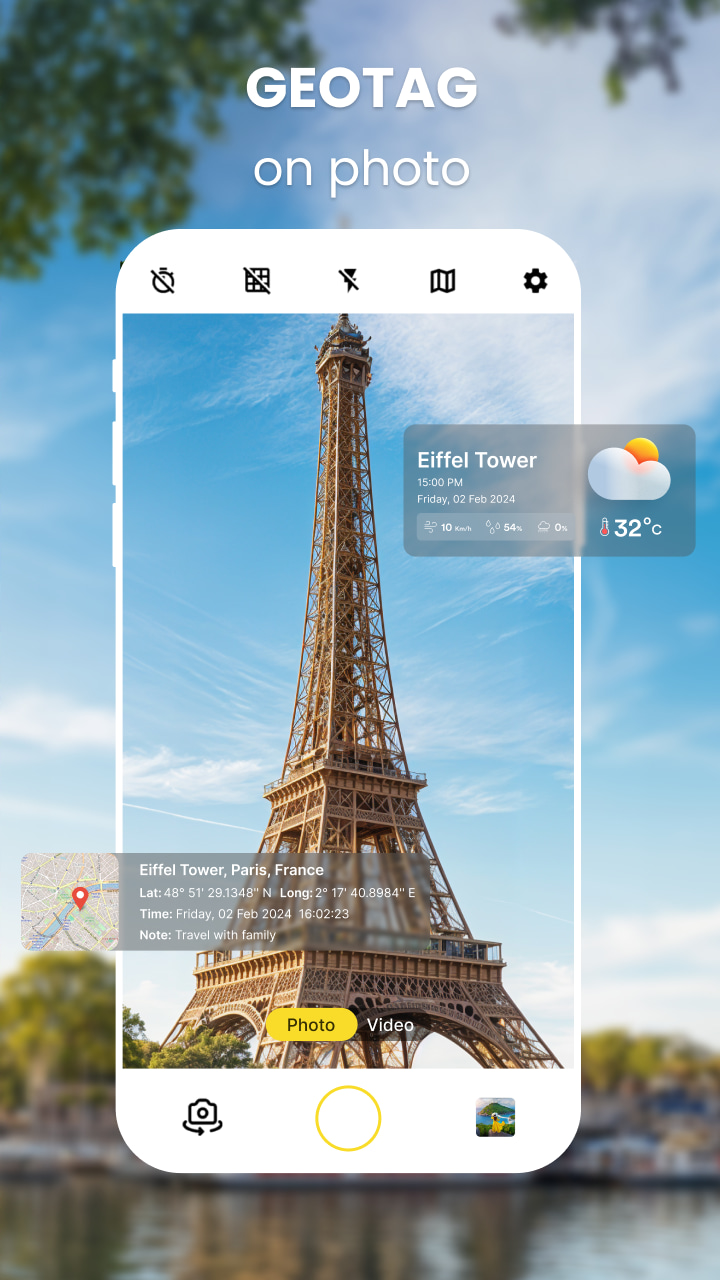 اسکرین شات 5 برنامه GPS Camera - GPS Map