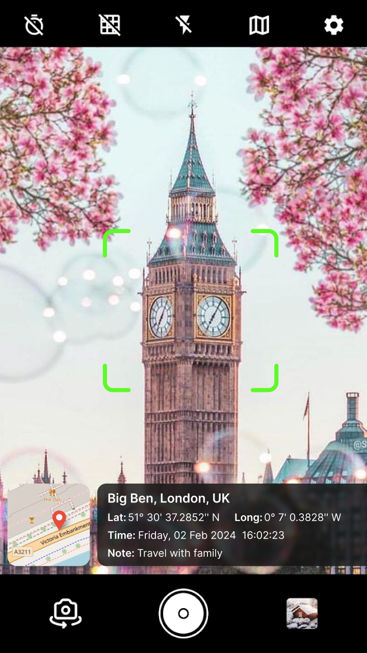 اسکرین شات 1 برنامه GPS Camera - GPS Map