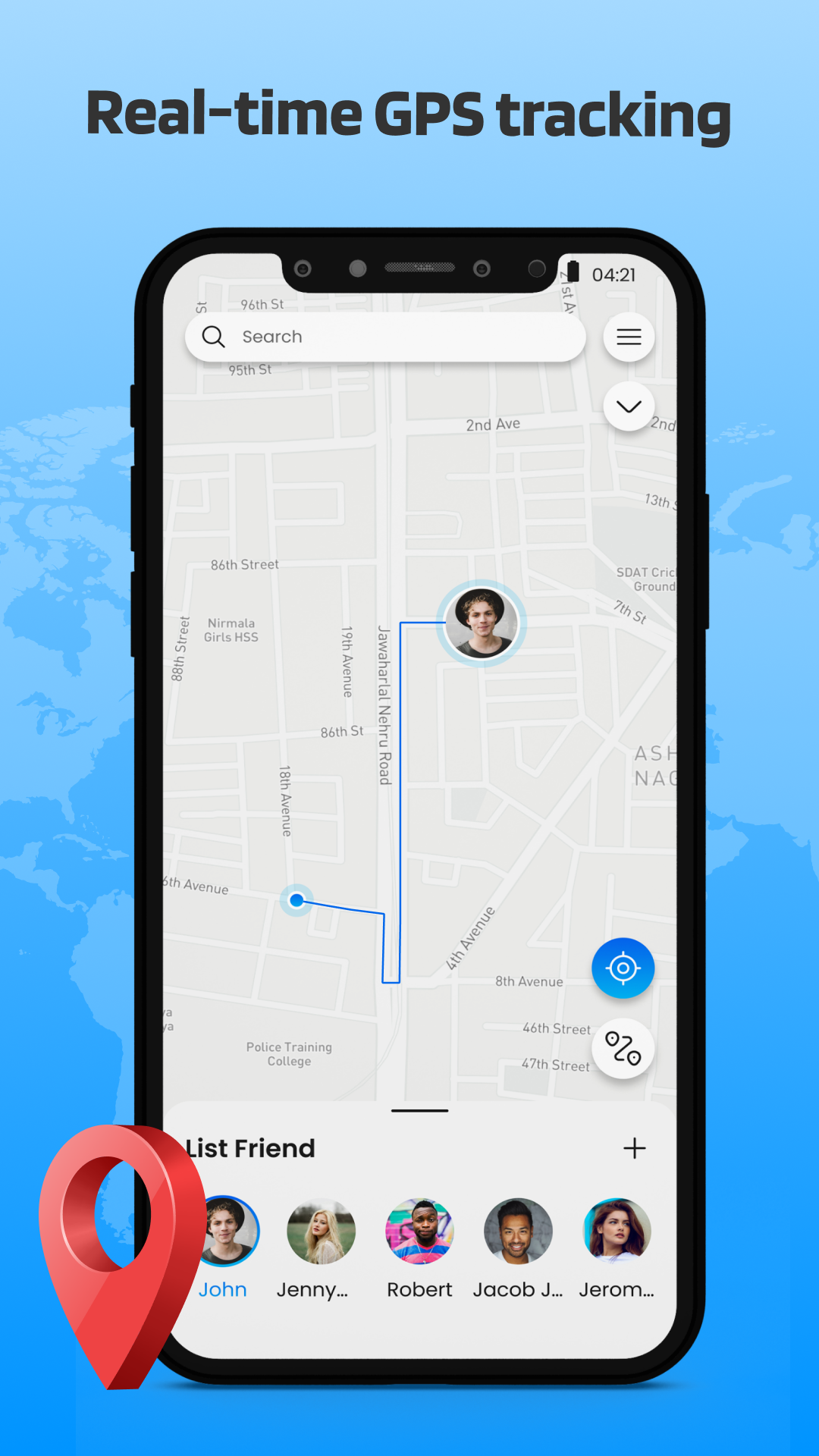 اسکرین شات 2 برنامه Phone Location Tracker via GPS