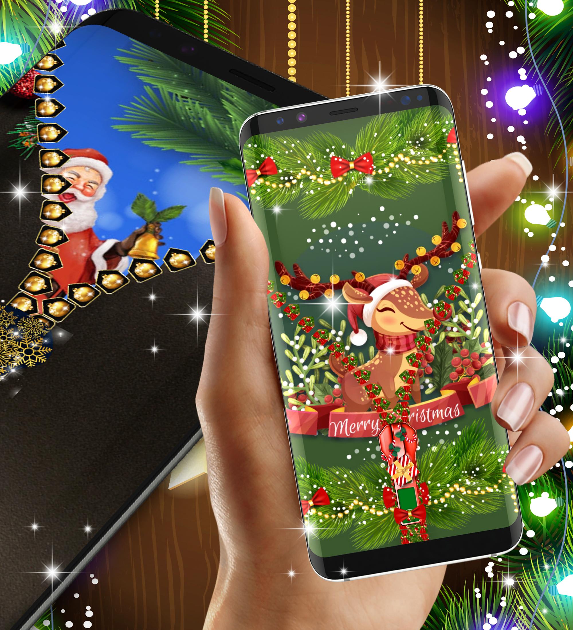 اسکرین شات 5 برنامه Christmas lock screen