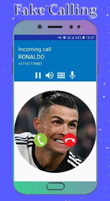 اسکرین شات 1 برنامه Ronaldo Fake Video Call