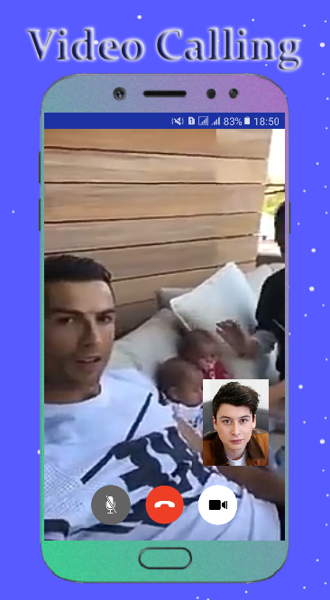اسکرین شات 4 برنامه Ronaldo Fake Video Call