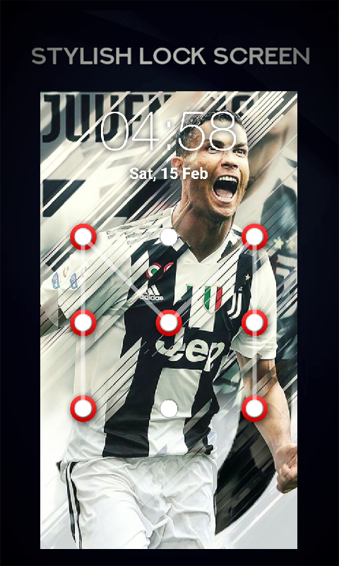 اسکرین شات 5 برنامه Ronaldo Lock Screen