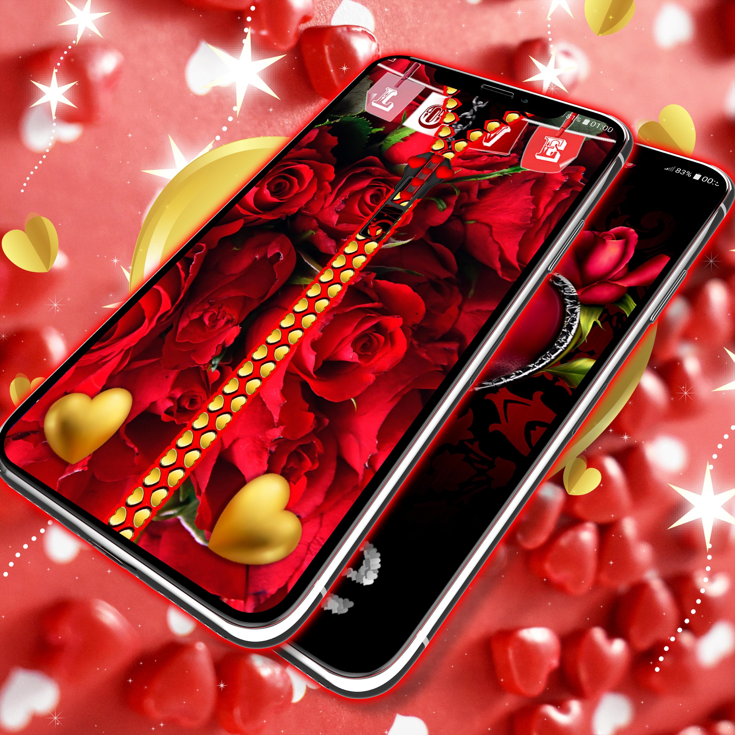 اسکرین شات 5 برنامه Valentines day zipper locker