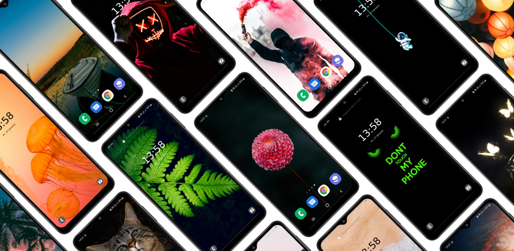 اسکرین شات 1 برنامه Lock Screen Wallpaper