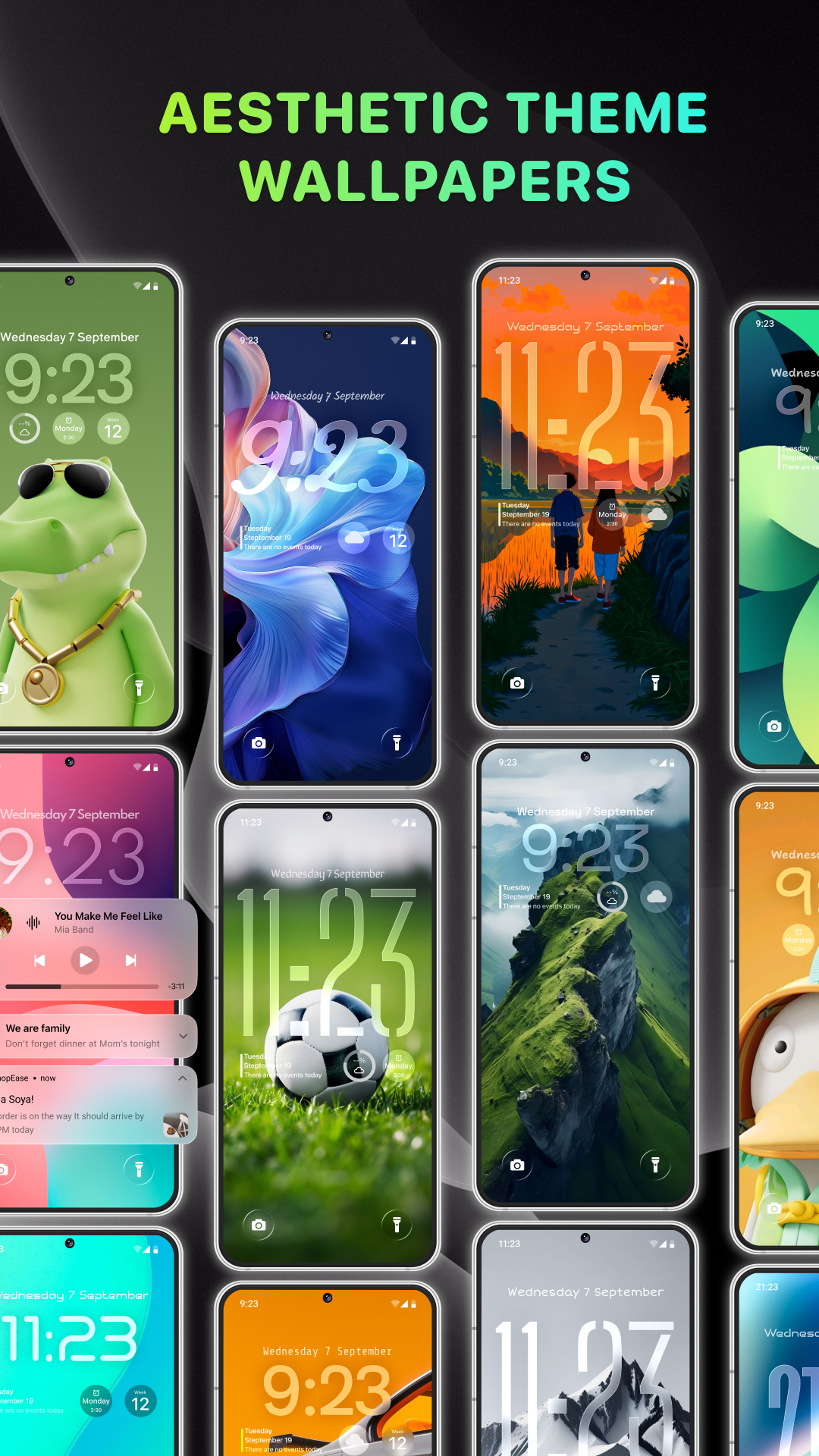 اسکرین شات 1 برنامه Lock Screen, Widgets - YoLock