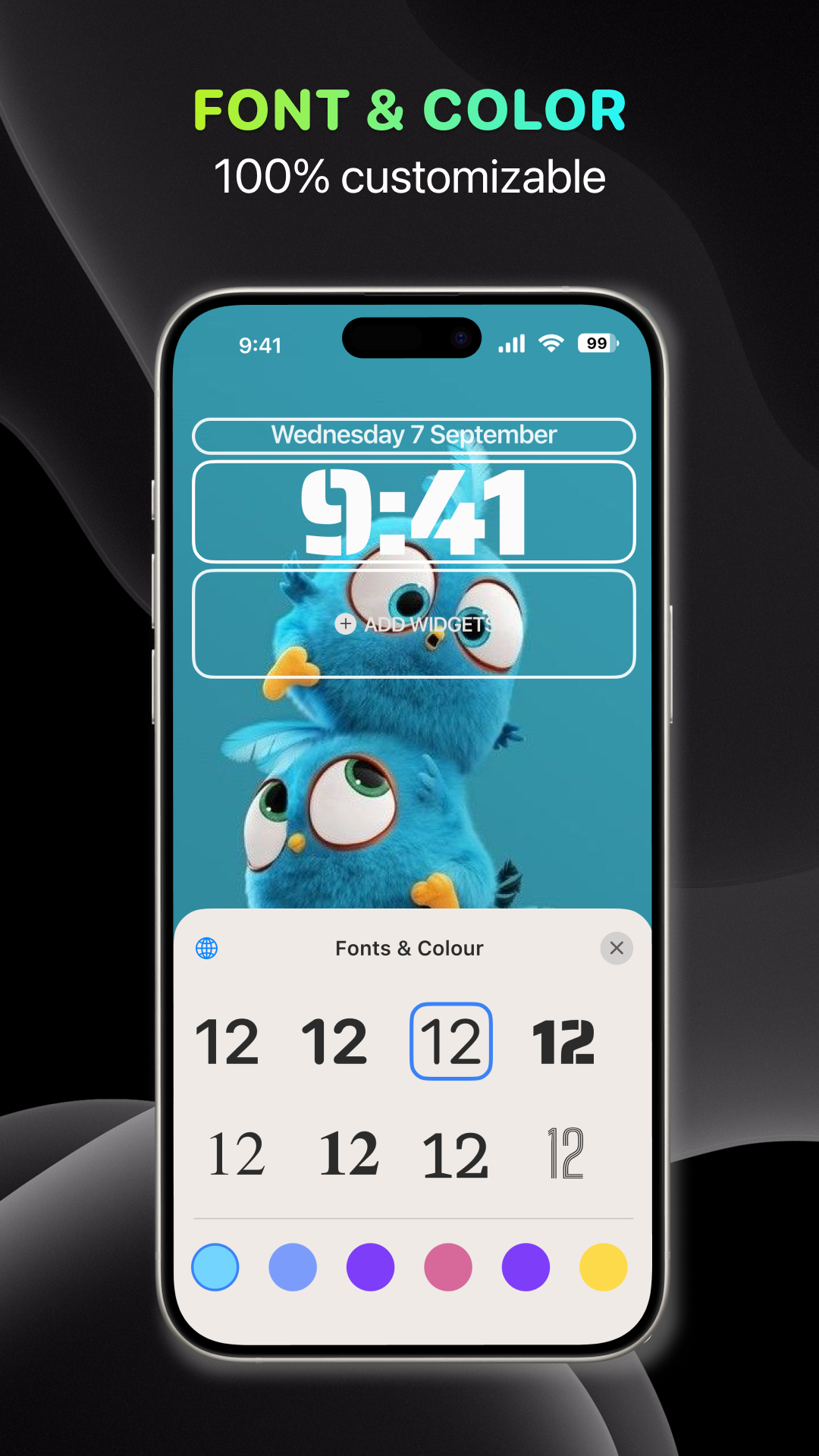 اسکرین شات 5 برنامه Lock Screen, Widgets - YoLock