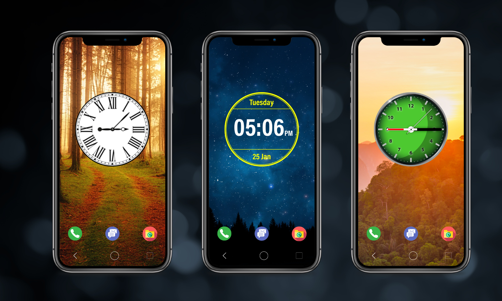 اسکرین شات 2 برنامه Digital Clock Lock Screen Pro