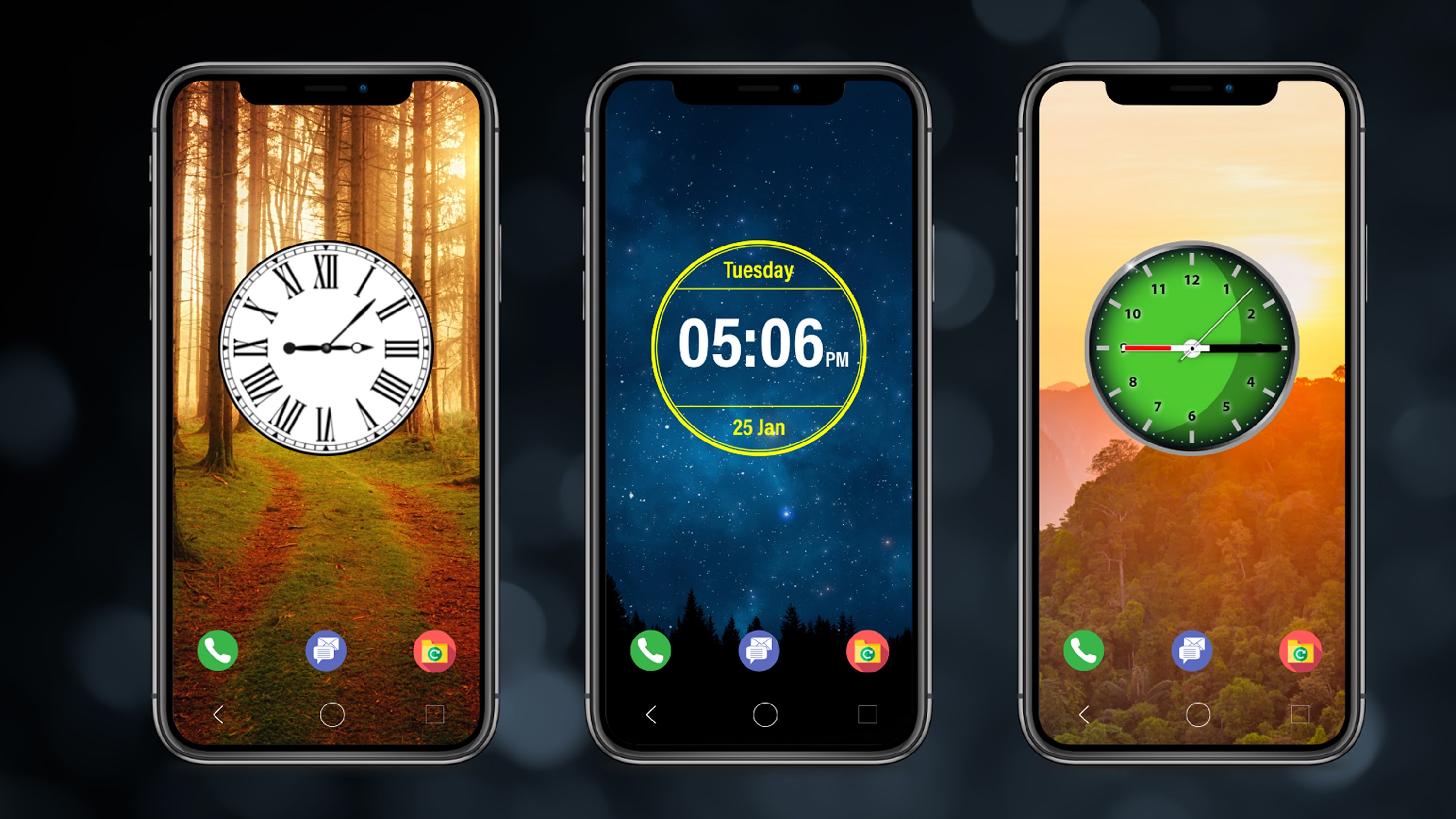 اسکرین شات 2 برنامه Digital Clock Lock Screen Pro