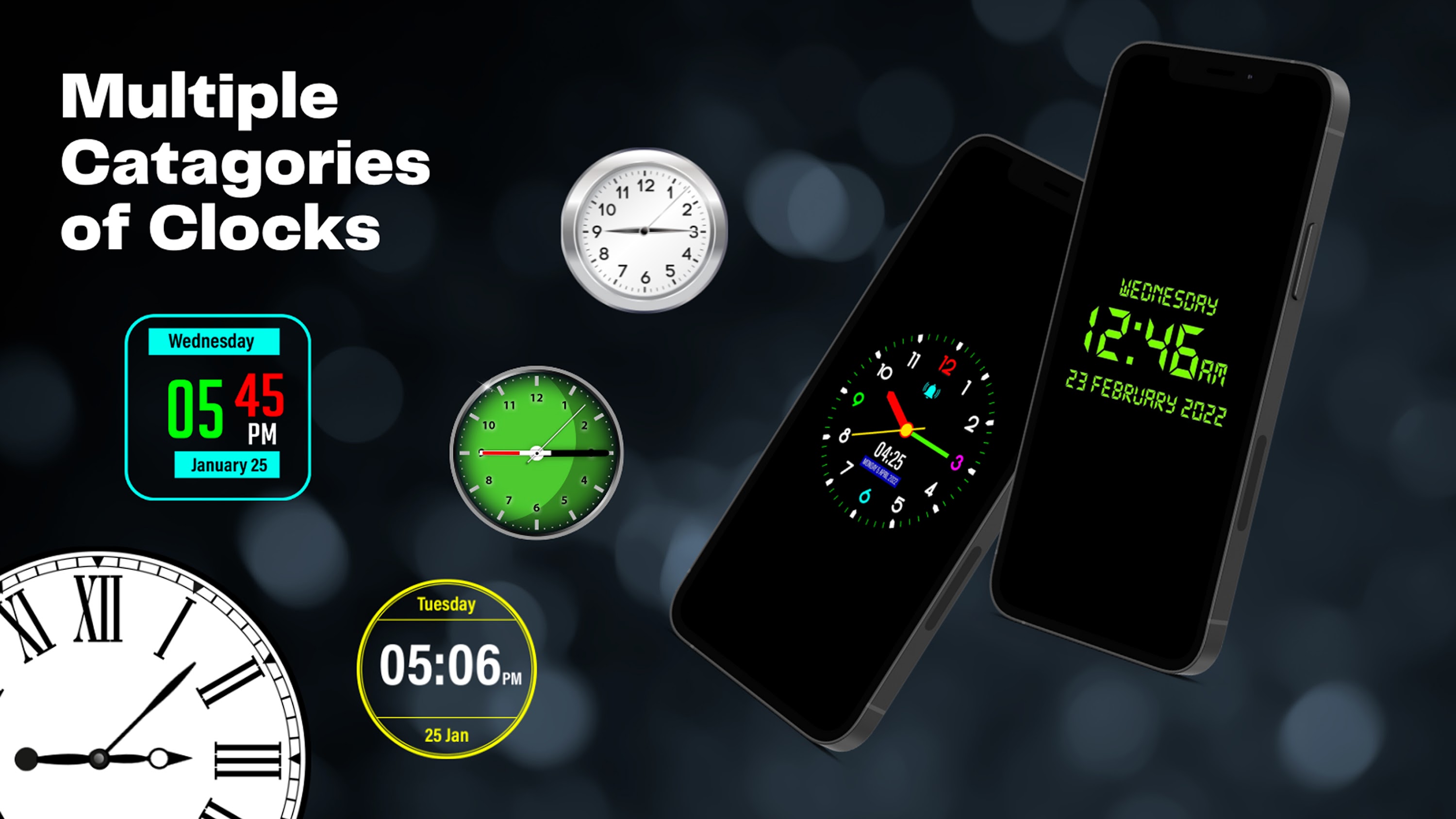 اسکرین شات 5 برنامه Digital Clock Lock Screen Pro