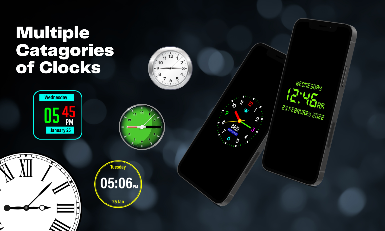 اسکرین شات 5 برنامه Digital Clock Lock Screen Pro