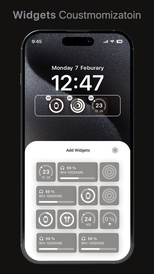 اسکرین شات 2 برنامه iphone 15 Lock Screen