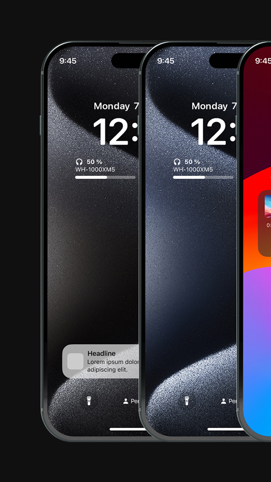 اسکرین شات 6 برنامه iphone 15 Lock Screen