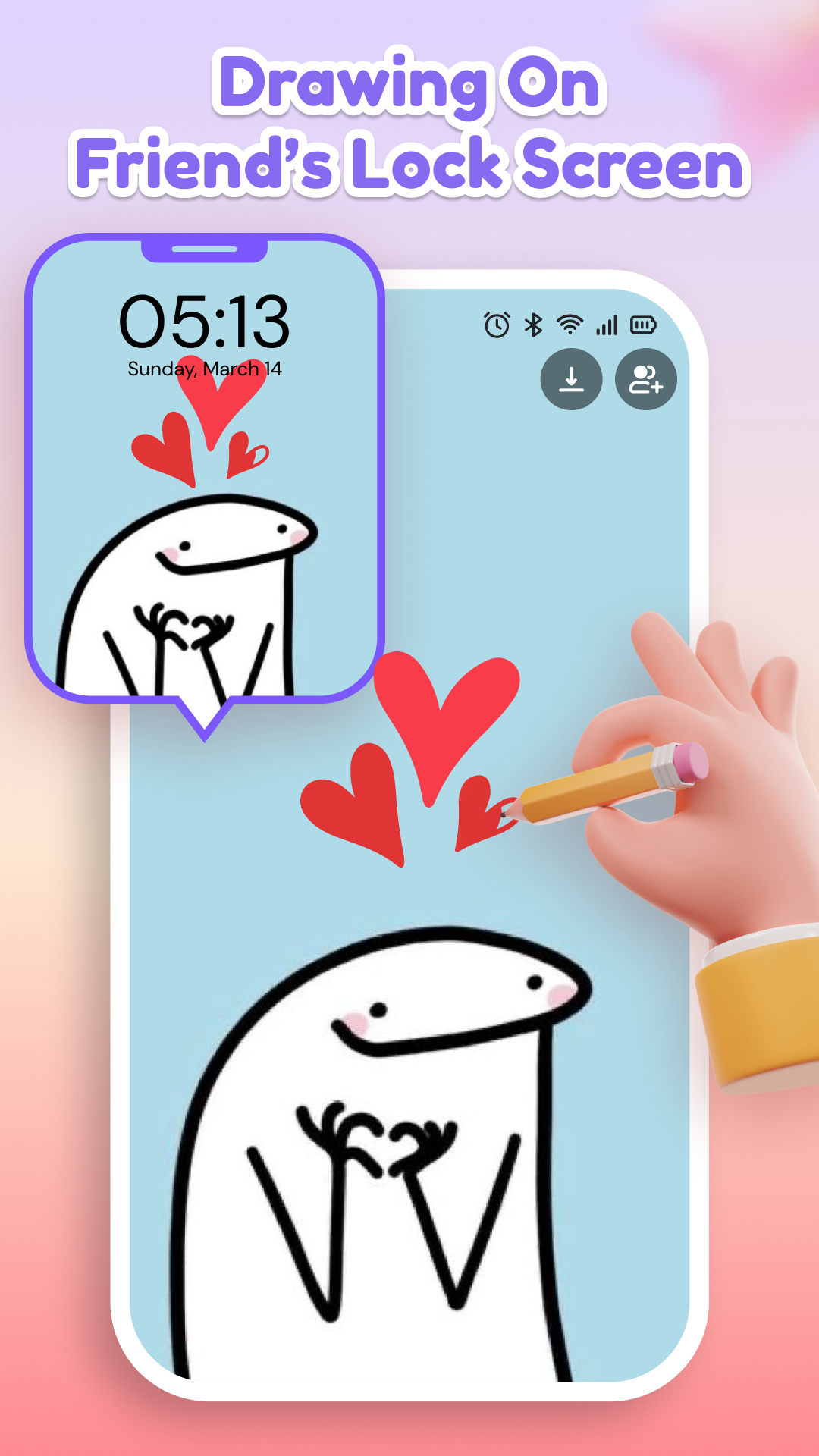 اسکرین شات 2 برنامه Skizz - Lockscreen Drawing