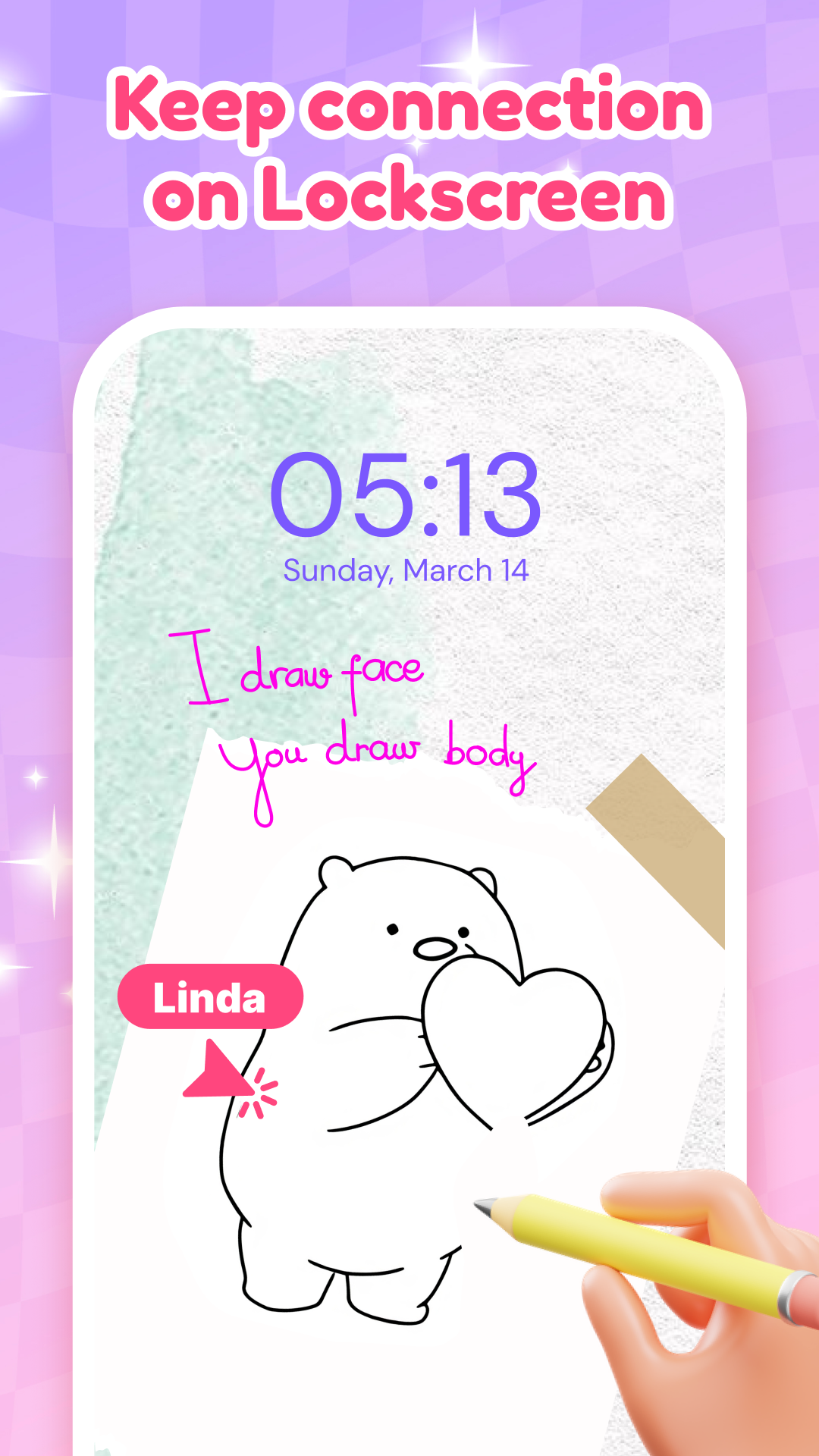اسکرین شات 2 برنامه Zumee - LockScreen Drawing