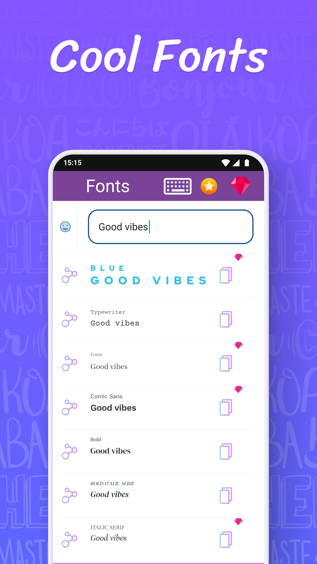 اسکرین شات 4 برنامه Fonts: Stylish Text Cool Fonts