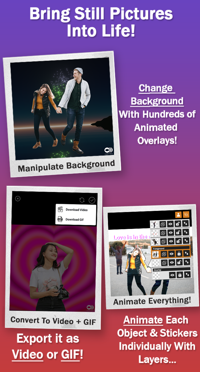 اسکرین شات 1 برنامه Live Photos: Animation Maker