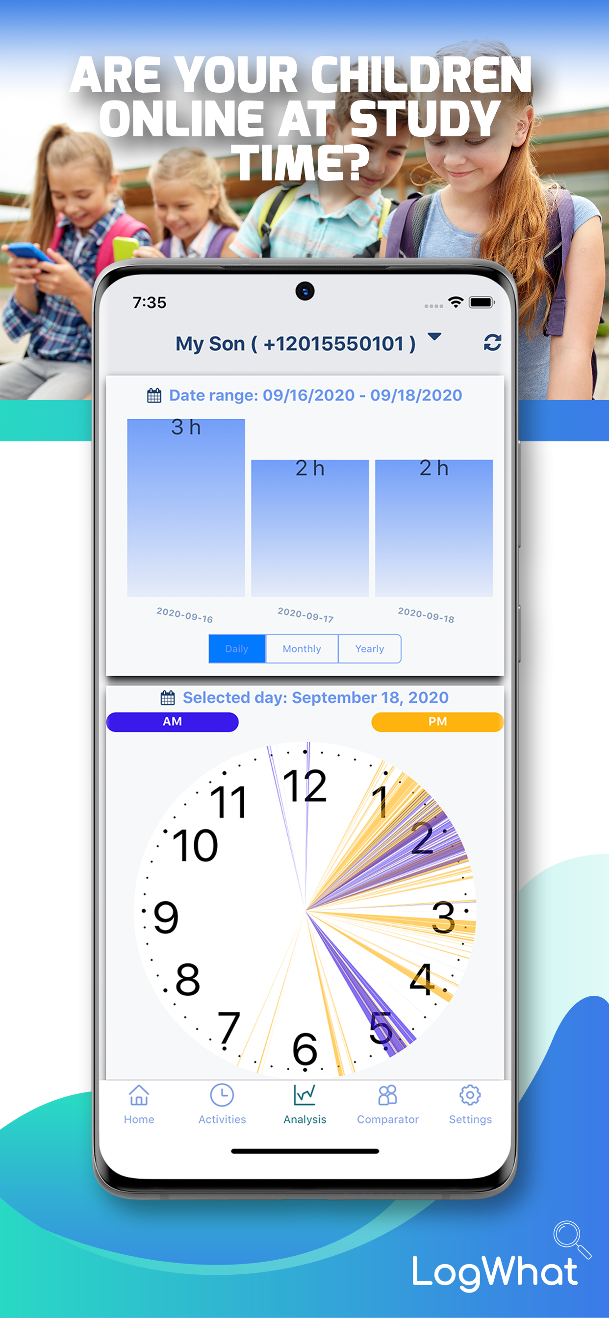 اسکرین شات 2 برنامه LogWho - Online Tracker