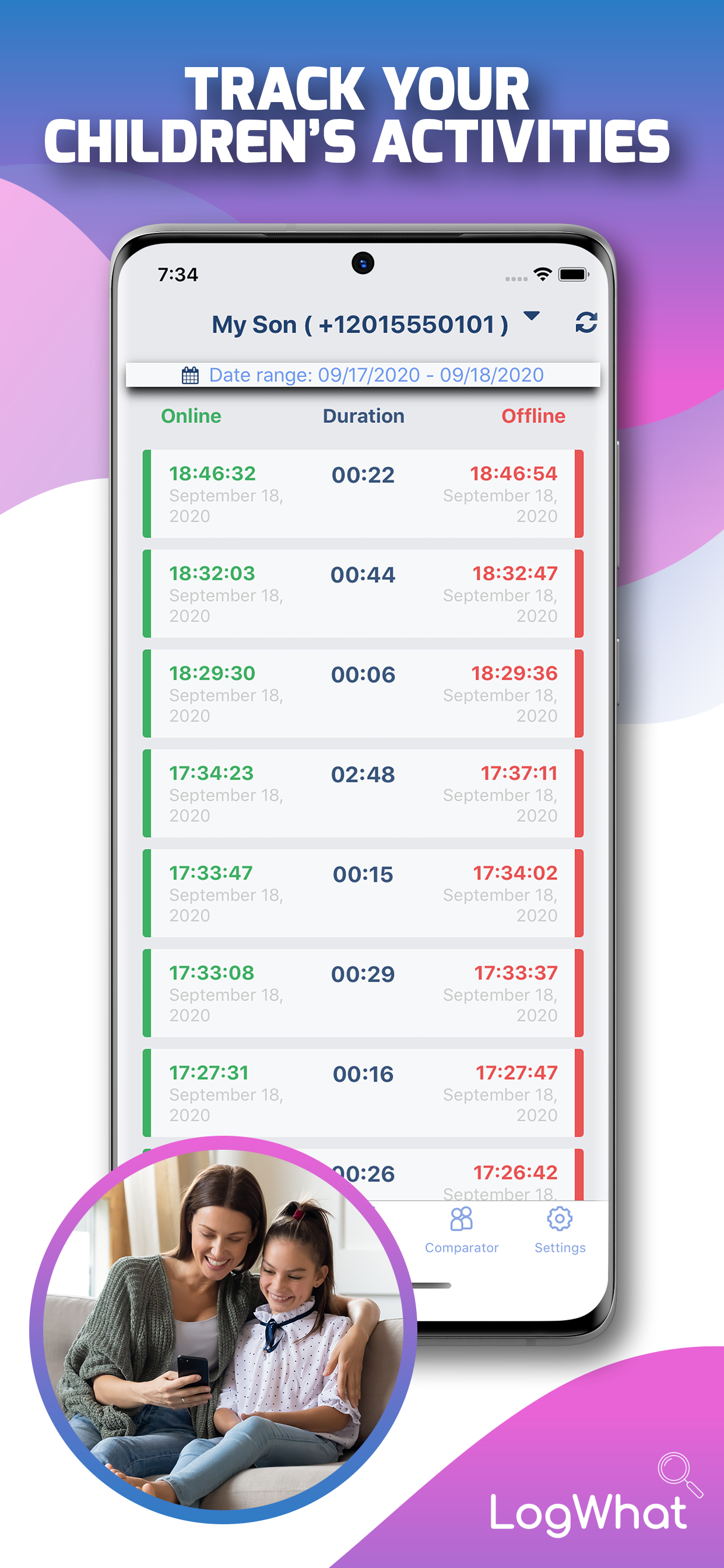 اسکرین شات 4 برنامه LogWho - Online Tracker