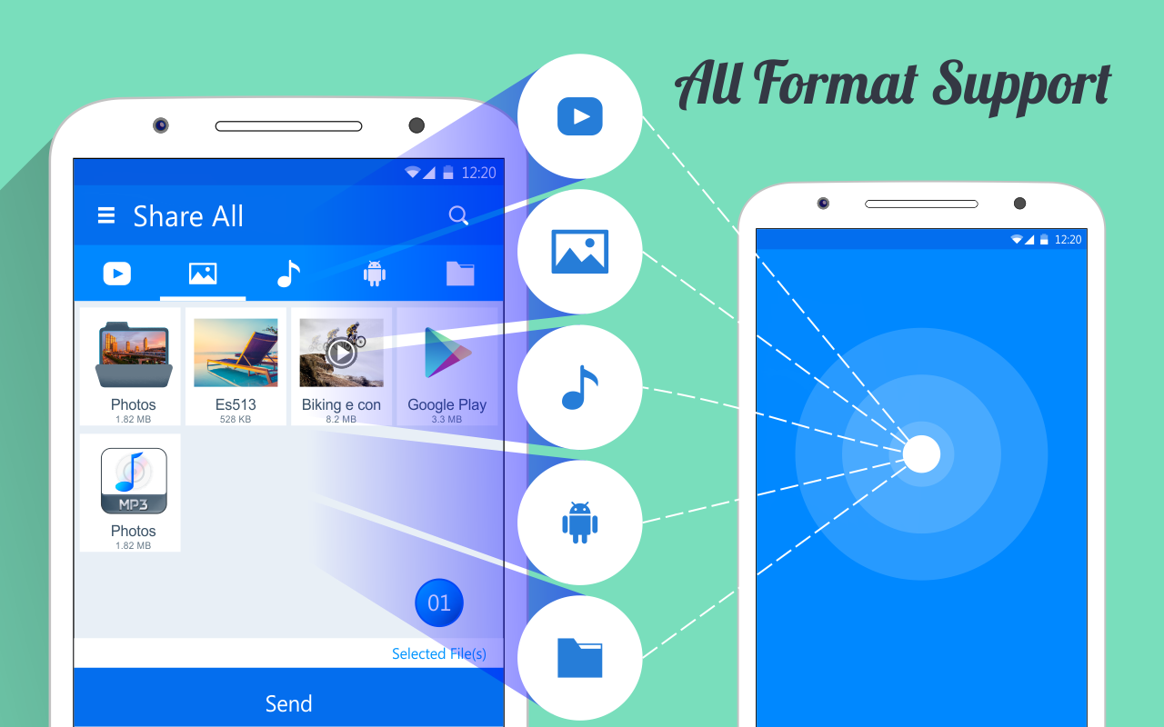 اسکرین شات 1 برنامه Share ALL : Transfer, Share