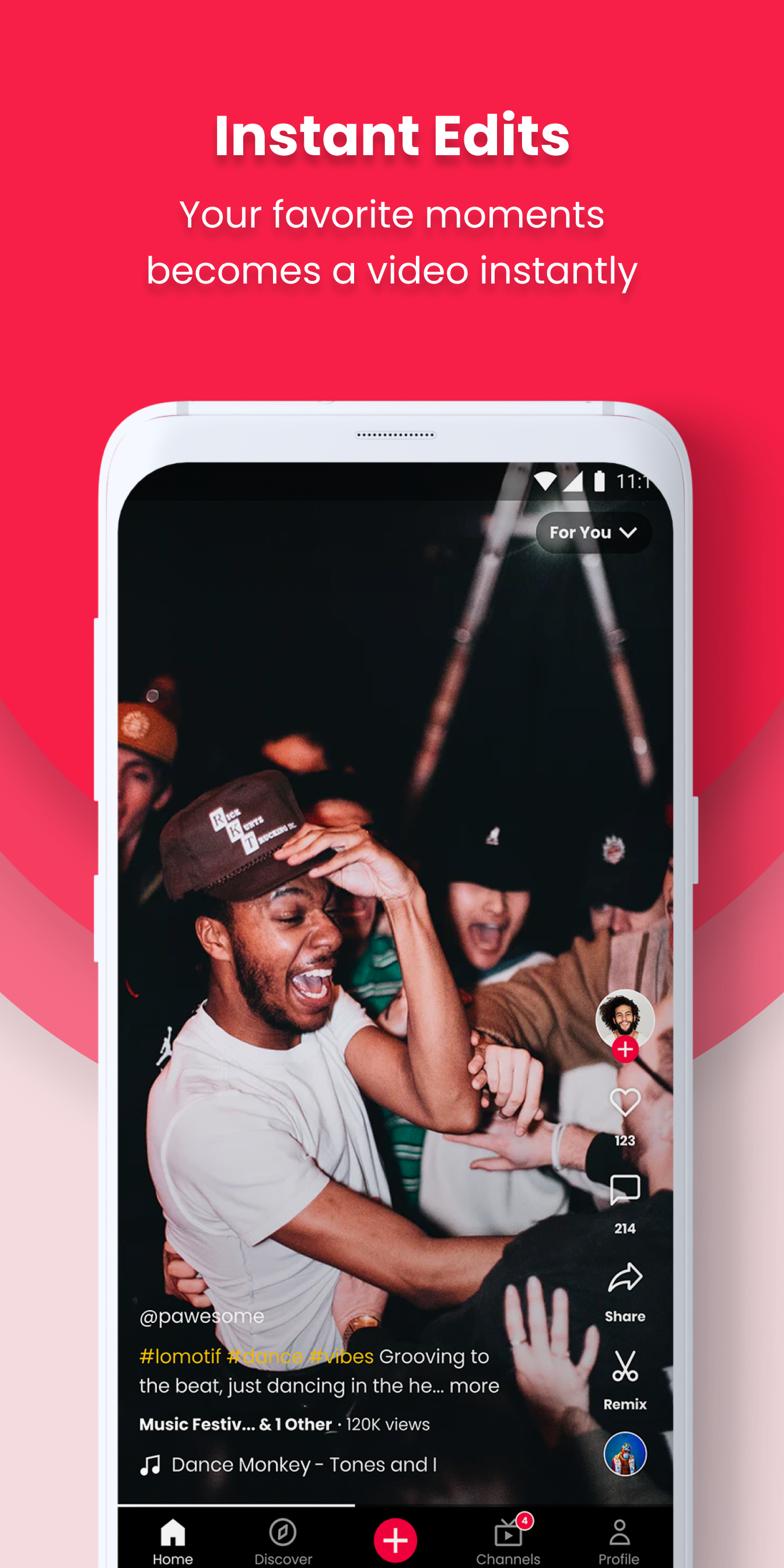 اسکرین شات 1 برنامه Lomotif: Social Video Platform