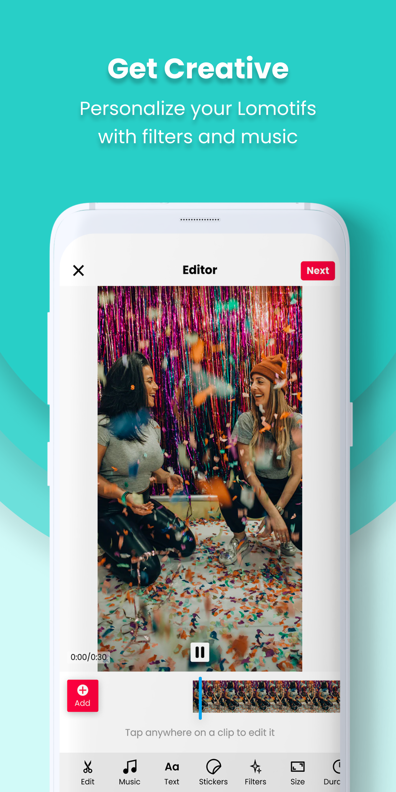اسکرین شات 3 برنامه Lomotif: Social Video Platform