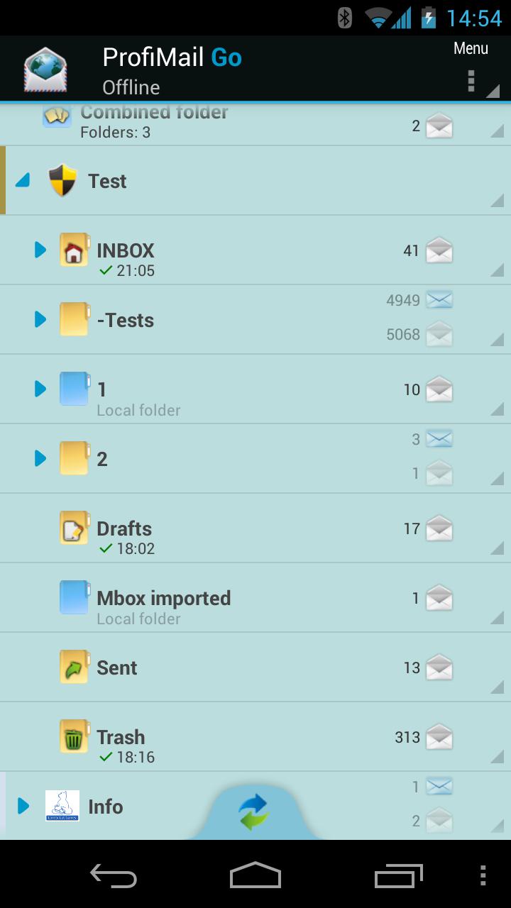 اسکرین شات 1 برنامه ProfiMail Go - email client