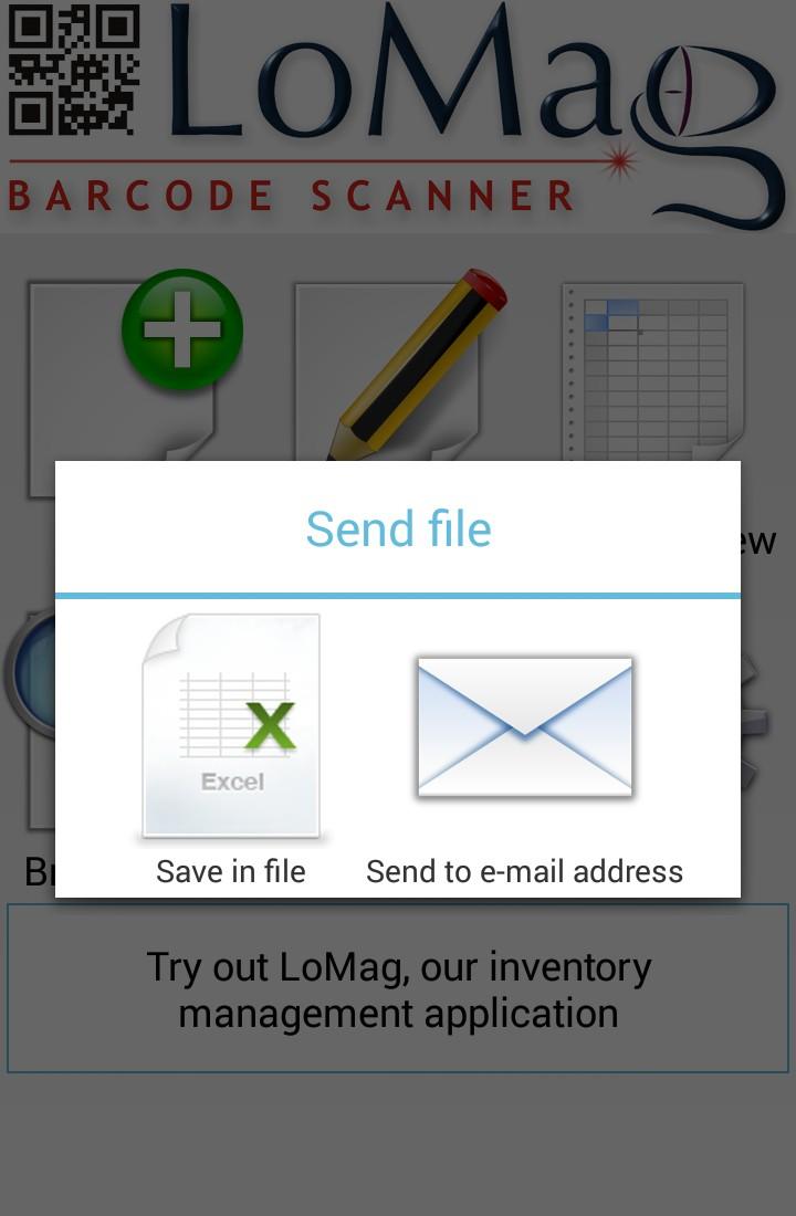 اسکرین شات 5 برنامه LoMag Barcode Scanner to Excel